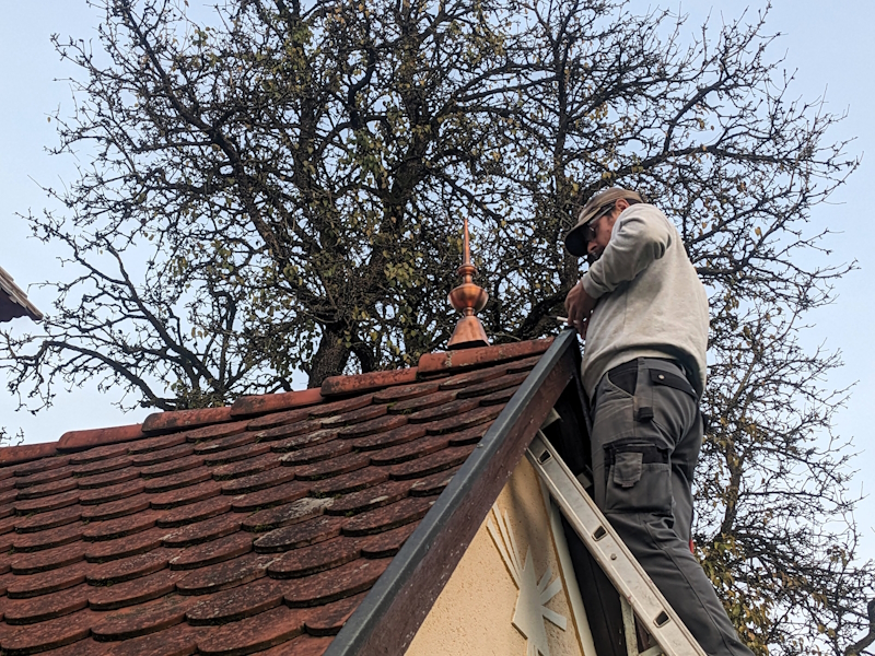 Der Turmmeister bei der Arbeit
