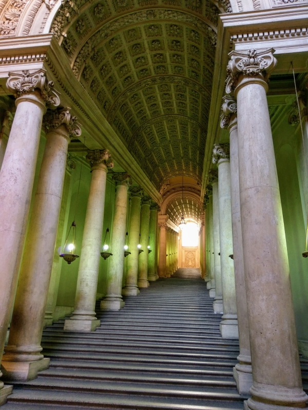 Die Scala regia, die Königliche Treppe, Aufgang zu den päpstlichen Gemächern