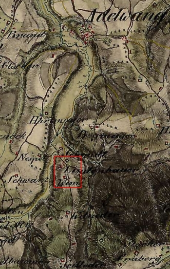 Kartenausschnitt Franziszeische Landesaufnahme 1775-1777