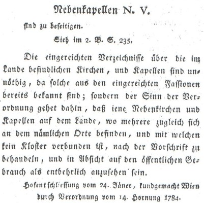 Verordnung 1784